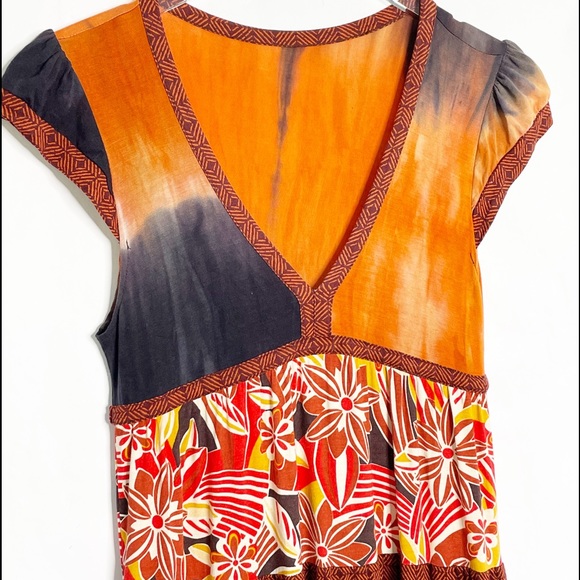 Zara Tribal Hawaiian Maxi Dress (M) - Picture 3 of 9